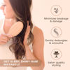 Picture of Boar Bristle Hair Brush - Natural Boars Bristle Hairbrush for Women, Men & Kids, Soft Bristles for Thin and Fine Hair, Anti-Frizz & Tangle-Free Smoothing Brush, Gentle on Scalp