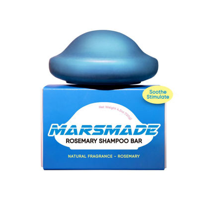 Picture of MARS MADE Rosemary Shampoo Bar 2.0 - Hydrating & Moisturizing Natural Hair Soap Bar Shampoo for Hair Volume & Scalp Nourishment - Bathing Soap Solid Shampoo for All Hair Types (120g, 4.23oz)