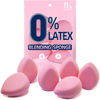 Picture of BEAKEY Flat Duo Makeup Sponge of 6, Super Soft 0 Latex Blending Sponge for Flawless Application - Liquid, Cream, Powder, Patented Design,Pink