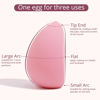 Picture of BEAKEY Flat Duo Makeup Sponge of 6, Super Soft 0 Latex Blending Sponge for Flawless Application - Liquid, Cream, Powder, Patented Design,Pink