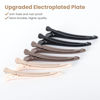 Picture of AIMIKE 6pcs Professional Hair Clips for Styling Sectioning, Non Slip Duck Billed with Silicone Band For Hairdresser, Women, Men For Salon and Home Hair Cutting - Brown & Apricot & Black