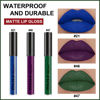 Picture of evpct DNM 3Pcs Dark Blue Emerald Green Purple Matte Liquid Lipstick Lip Stain Sets for Women Matte+Lipstick Long Lasting 24 hr Hours Magic Lipstick 24 Hours original Waterproof 21#