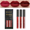 Picture of evpct DNM 3Pcs Dark Deep Ruby Light Rose red Brown red Matte Liquid Lipstick Sets for Women 24-hour Matte+Lipstick Matte Lipstick Lip Stain Gloss Long Lasting 24 Smudge Waterproof