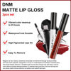 Picture of evpct DNM 3Pcs Dark Black White Red Matte Liquid Lipstick Lip Stain Sets for Women Matte+Lipstick Long Lasting Permanent Lipstick 24 hr Hours Magic Lipstick 24 Hours original Waterproof 17#