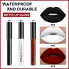 Picture of evpct DNM 3Pcs Dark Black White Red Matte Liquid Lipstick Lip Stain Sets for Women Matte+Lipstick Long Lasting Permanent Lipstick 24 hr Hours Magic Lipstick 24 Hours original Waterproof 17#