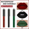 Picture of evpct DNM 3Pcs Dark Black Emerald Green Red Matte Liquid Lipstick Lip Stain Sets for Women Matte+Lipstick Long Lasting 24 hr Hours Magic Lipstick 24 Hours original Waterproof 20#