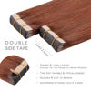 Picture of WENNALIFE Tape in Hair Extensions Human Hair, 20pcs 50g 14 inch Dark Auburn Copper Remy Hair Extensions Straight Human Hair Tape in Extensions Skin Weft Tape Extensions Human Hair