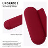 Picture of AGIKET Silicone Makeup Brush Holder Travel Cosmetic Bag：Soft Portable Cosmetic Face Brushes Holder with Upgrade Anti-Fall Out Magnetic Closure, Large Travel Makeup Brush Case - Red