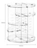 Picture of HBlife 360 Rotating Makeup Organizer Adjustable Carousel Large Capacity Revolving Perfume Organizer Skincare Organizers Cosmetic Storage Spinning Holder for Vanity, Clear