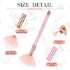 Picture of 9 Pieces Facial Brushes Fan Mask Brushes, Soft Facial Applicator Brushes Tools for Peel Glycolic Mask Makeup for Mud Cream (Pink)