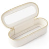 Picture of Aveniee Slim Clear Makeup Brush Bag, Small Cosmetic Brush Holder, Mini Toiletry Bag Travel Case for Women, Thin Make up Bags with Dual Zipper, Cute Travel Essentials Bag Organize - White