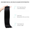 Picture of Clip in Human Hair Extensions, Jet Black 130g 9pcs 14 Inch, DOORES Seamless Hair Extensions Clip ins Natural Hair Extensions Straight Thick Hair Extensions Remy Human Hair