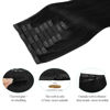 Picture of Clip in Human Hair Extensions, Jet Black 130g 9pcs 14 Inch, DOORES Seamless Hair Extensions Clip ins Natural Hair Extensions Straight Thick Hair Extensions Remy Human Hair