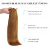 Picture of DOORES Seamless Clip in Hair Extensions, Medium Auburn 18 Inch 130g 7pcs, Hair Extensions Seamless Clip ins Straight Natural Hair Real Hair Skin Weft Invisi Edge Hair Extensions