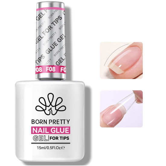 Picture of Born Pretty Nail Glue for Tips, 6 in 1 Gel Nail Extension Gel,Blooming Gel,Base Gel Top Coat,Builder and Strengthener Gel for Nail Art Design