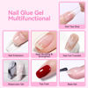 Picture of Born Pretty Nail Glue for Tips, 6 in 1 Gel Nail Extension Gel,Blooming Gel,Base Gel Top Coat,Builder and Strengthener Gel for Nail Art Design