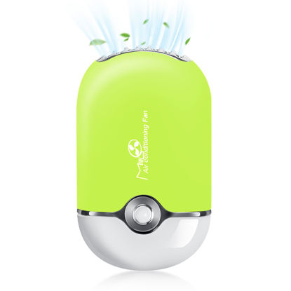 Picture of mlogiroa Lash Fan - Mini Portable Eyelash Fan: Handheld Lash Fan Dryer for Eyelash Extension Rechargeable Eyelash Dryer Air Cooling Blower Fan with Built in Sponge Lash Extension Application(Green)