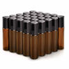 Picture of sungwoo 25 Pack Essential Oil Roller Bottles, 10ml Amber Glass Roller Bottles with Stainless Steel Roller Balls and Caps for Travel, Perfume and Lip Gloss