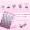 Picture of Lash CLusters Wispy Eyelash Clusters Natural Lash Extensions C Curl DIY Eyelash Extensions zanlufly 180Pcs Individual Lashes(9MM 10MM 12MM 14MM 16MM)