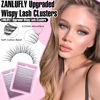 Picture of Lash CLusters Wispy Eyelash Clusters Natural Lash Extensions C Curl DIY Eyelash Extensions zanlufly 180Pcs Individual Lashes(9MM 10MM 12MM 14MM 16MM)