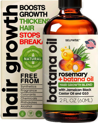 Picture of Batana Oil for Hair Growth - 100% Pure, Organic, Cold-Pressed, Unrefined Batana Oil from Honduras by Dr. Sebi - Natural, Vegan Hair Growth Oil for Strong Roots and Thick Hair - Wild Growth Hair Oil