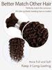 Picture of 1 Bundle 50g 18 Inch Chocolate Brown Braiding Hair Deep Water Wave Bulk Human Hair for Braiding Brazilian Virgin Curly Human Hair Extensions for Boho Braids Wet and Wavy Color 4 Human Braiding Hair