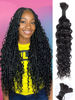 Picture of Human Braiding Hair 1 Bundle 50g 24 Inch Water Wave Bulk Human Hair for Braiding Deep No Weft 12A Brazilian Virgin Curly Human Hair Extensions for Boho Braids Wet and Wavy Human Hair Braiding Hair