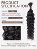 Picture of Human Braiding Hair 1 Bundle 50g 24 Inch Water Wave Bulk Human Hair for Braiding Deep No Weft 12A Brazilian Virgin Curly Human Hair Extensions for Boho Braids Wet and Wavy Human Hair Braiding Hair