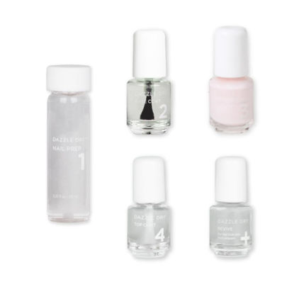 Picture of Dazzle Dry Mini Kit 4 Step System - Alluring Charm - A pale pink with a creamy finish. Full coverage cream. (5 Piece Kit / 5 Manicures)