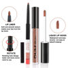 Picture of evpct 2Pcs Nude Brown Lip Liner and Matte Lipstick Makeup Sets, DNM Vegan Lipstick Lip Liner and Gloss Stain Set Long Lasting Waterproof labiales mate 24 horas originales matte larga duracion 24 27#
