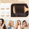 Picture of Bamboo Wooden Paddle Hair Brush-Bamboo Wood Bristles Detangling Hairbrush for Women Men Massaging Scalp Hair Growth