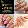 Picture of UNA GELLA Almond Gel Nail Tips 600 Pcs Pre-filed Almond Nail Tips Full Cover Nail Tips Press On Nails 12 Sizes Half Matte Clear Fake Soft Gel Nail Tips for Nail Extension Home DIY Salon with Box