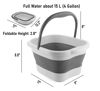 Picture of DoroSun Collapsible Foot Bath Basin Soaker Tub with Handle for Soaking Feet, Foldable Pedicure Foot Spa Massager Foot Care Soak Plastic Inflatable Bucket Bowl Bathtub Tools for Washing Cleaning, White