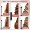 Picture of Ufree 5 in 1 Curling Iron with Interchangeable Ceramic Barrels (0.35"-1.25"), Curling Wand Set with Flat Iron Hair Straightener, Professional Instant Heat Up, Dual Voltage Hair Curler, Women Gifts