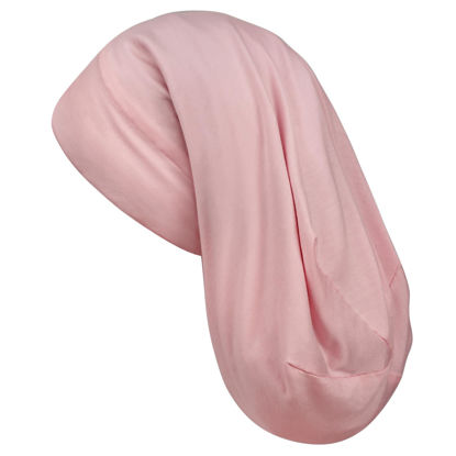 Picture of OLESILK Silk Bonnet for Long Hair, Long Hair Bonner for Sleeping Women&Men, Long Bonnets for Braids, Extra Large Bonnet Loc Cap Hair Cover