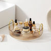 Picture of 360 Rotating Makeup Organizer for Vanity, Large Skincare Perfume Organizers, Bathroom Counter Make Up Organizers and Storage, Clear Cosmetics Lipstick Spinning Organizer(1 Tier，Gold)