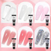 Picture of BORN PRETTY Poly Nail Extension Gel Kit-6 Colors Poly Nails Gel Kit Nude Clear Jelly Pink All In One Kit Builder Glue Gel with Nail Lamp Base Top Coat Set Nail Forms French Manicure Set for Beginner Starter DIY at Home Mother's Day Gifts