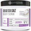 Picture of pureSCRUBS Premium Lavender Body Scrub Set - Large 16oz Dead Sea Salt Body Scrub With Infused Essential Oils & Nutrients, Includes Wooden Spoon, Loofah & Oatmeal Exfoliating Bar Soap