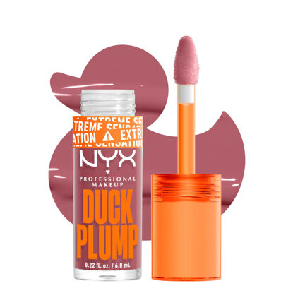 Picture of NYX PROFESSIONAL MAKEUP Duck Plump High Pigment Lip Gloss, Lip Plumper Gloss with Spicy Ginger - Lilac On Lock