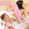 Picture of Anezus Exfoliating Shower Bath Gloves Back Scrubber Set for Body, Face, Shower, Bath, Scrub and Exfoliator (Pink)