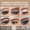 Picture of Kaely 6 Colors Mini Eyeshadow Makeup Palette for Women Smoky Eyes, Black Smoky Gray Grey White Silver Taupe Glitter Shimmer Eye Shadow Palette Long Lasting Pigmented Built in Mirror Travel Size 02