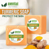 Picture of AMVital Turmeric Soap Bar for Face & Body - Natural Handmade Turmeric Soap, Premium Turmeric Face Wash