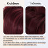 Picture of SARLA Burgundy Invisible Wire Hair Extensions with 3 Clips Synthetic Wavy Curly Hairpiece Adjustable Transparent Headband for Women 16 Inch Wine Red