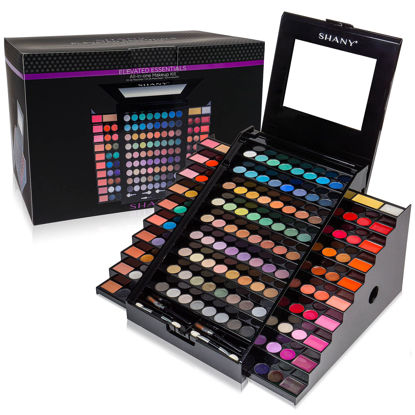 Picture of SHANY Elevated Essentials Makeup Set - All-in-One Makeup Kit with 72 Eyeshadows, 28 Lip Colors, 18 Gel Eyeliners, 10 Blushes, 1 Eye Primer, and 1 Cream Concealer