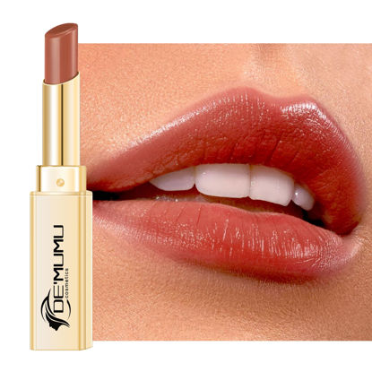 Picture of DE'MUMU Brown Nude Lipstick for Women Hydrate Lipstick Glossy Moisture Lip Gloss Sheer-Medium Coverage Long Lasting Lipsticks for Dry Lips, DM103 Milk Tea