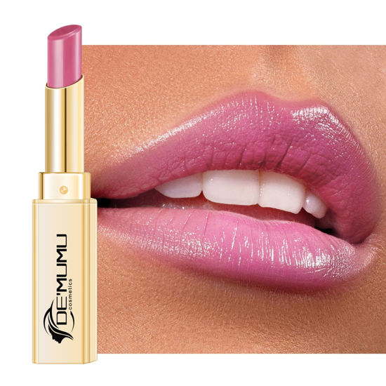 Picture of DE'MUMU Pink Lipstick for Women Hydrate Glossy Lipstick Moisture Lip Gloss Sheer-Medium Coverage Shine Tinted Lip Balm for Dry Lips, DM88 Light Pink