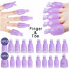 Picture of INFILILA Nail Polish Remover Clip Set 20pcs Nail Clip Caps Nail Soak Off Clips For Finger And Toe 1000pcs Lintfree Nail Polish Remover Wipes For UV Gel Acrylic Nail Polish Removal