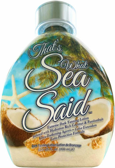 Picture of That’s What Sea Said Tanning Lotion Accelerator - For Indoor Tanning Beds and Outdoor Sun Tan - Safe for Face, Body and Tattoos - With Coconut Oil - No Bronzer