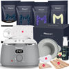 Picture of Maxpearl Hair Removal Waxing kit for Men, Nose & Ear Wax Kit with Silicone Pot - Hair Removal for Unwanted Coarse Male Body Hair - Mustache, Eyebrows, Underarms, Back, Chest, Legs and More