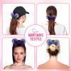 Picture of Styla Hair 2pk Mouse Ear Scrunchies for Kids Velvet Hair Bow Scrunchies for Women - Sparkle Sequins Mouse Hair Bands for Pony Tail Minnie Ears (Purple Mermaid)